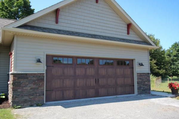  18x7 CHI Model 5283 Dark Oak Door w- Madison Decorative Inserts Newfane NY