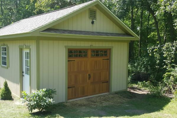 Stamped Carriage House in Cedar Woodtones and Stockton Windows