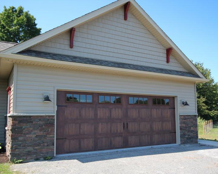  18x7 CHI Model 5283 Dark Oak Door w- Madison Decorative Inserts Newfane NY